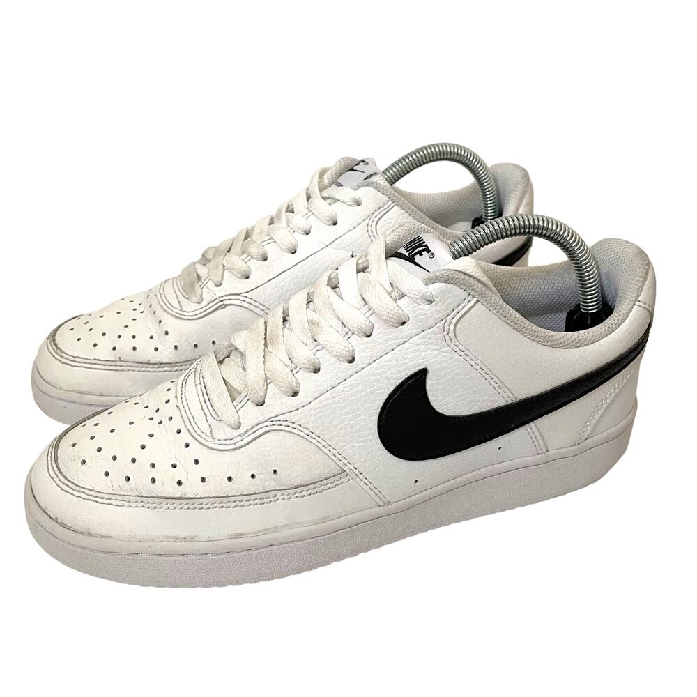 Nike Low Court Vision Casual Sneakers White Black Men's Size 8